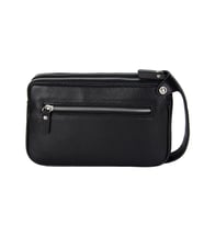 KANGAROO KINGDOM Hakiki Dana Deri Lacivert Erkek Portföy & Clutch El Çantası 1285-L (Siyah)