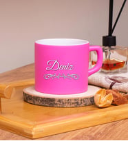 Kişiye Özel Tasarımlı Renkli Nescafe Fincanları 220 ML & Model No: SC-974 (Pembe)