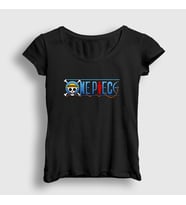 Presmono Kadın Sarı Anime One Piece T-Shirt 135062tt (Siyah)