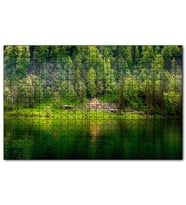 Cakapuzzle Dağ Gölü Sık Orman ve Şirin Kulübe Puzzle Yapboz MDF (Ahşap) (500 Parça)