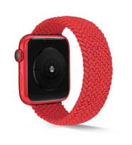 Apple Watch 7/8/9 41mm Kordon Medium Örgü Solo Loop Kordon 38 (Kırmızı)