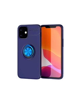 Uyumlu Model Apple iPhone 12 Mini Kılıf Yüzüklü Magnetli Ravel Case (Mavi)