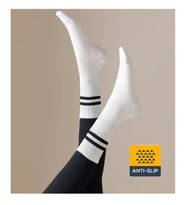 Yoga Ve Pilates İçin Profesyonel Kaydırmaz Tabanlı Çorap (Beyaz)