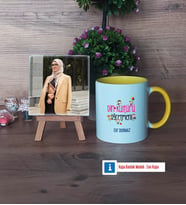 Din Kültürü Öğretmeni Fotoğraflı Dekoratif Taş, Kupa Bardak Beyaz Hediye (Model 7)