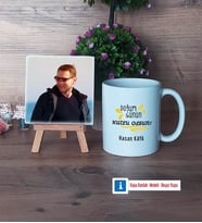 Doğum Günü Hediyesi Fotoğraflı Dekoratif Taş, Kupa Bardak Beyaz Hediye (Model 1)