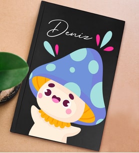 BK Gift Kişiye Özel İsimli Sert Kapaklı Siyah Defter, Arkadaşa Hediye, Yeni İş Hediyesi, Anı Defteri, Doğum Günü Hediyesi-1 (Model 6)