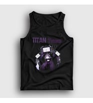 Presmono Unisex Beyaz Titan Tvman Skibidi Toilet Atlet 482768tt (Siyah)