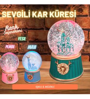 Kış Masalı Geyik Kar Küresi (Yeşil)