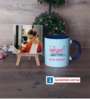 Anasınıfı Öğretmeni Fotoğraflı Dekoratif Taş, Kupa Bardak Beyaz Hediye Öğretmenler Günü Hediyesi (Model 3)
