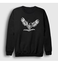 Presmono Unisex Beyaz Angel Gym Fitness Zyzz Sweatshirt 319651tt (Siyah)
