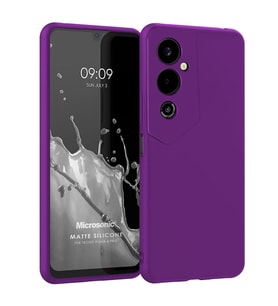 Microsonic Matte Silicone TECNO Pova 4 Pro Kılıf Siyah (Mor)
