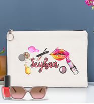 BK Gift Kişiye Özel İsimli-4 Astarlı Portföy Çanta 30x21cm(12 Renk Seçeneği), Baskılı El Çantası, Organizer Çanta (Ham)