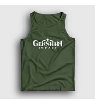 Presmono Unisex Sarı Logo Oyun Genshin Impact Atlet 360570tt (Haki)