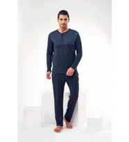 Pjs 22601 Erkek  Uzun Kol Pijama Takımı (Lacivert)