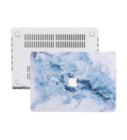 MacBook Pro Retina Kılıf HardCase A1425 A1502 2012/2015 Uyumlu Kılıf Mermer07 (Lacivert-Bej)