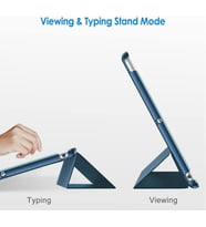 Apple iPad 9. Nesil 10.2 Kılıf PU Deri Smart Standlı Case A2602 A2603 A2604 A260 (Petrol)