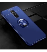 Xiaomi Redmi 8 Kılıf Yüzüklü Magnetli Ravel Case (Mavi)