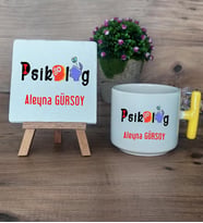 Psikolog Hediye Seti Kupa Bardak T Kulplu ve Dekoratif Taş Psikoloğa Hediye (Model 5)
