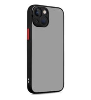Vendas iPhone 14 Plus Uyumlu (14 Plus) Mara Serisi Arkası Mat Renkli Hux Silikon Kılıf (Siyah)