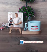Fizyoterapist Fotoğraflı Dekoratif Taş, Kupa Bardak Beyaz Hediye (Model 8)