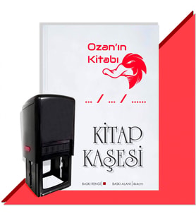 Kişiye Özel Kızgın Ördek 1 Tarihli Otomatik Kitap Kaşesi (Kırmızı)