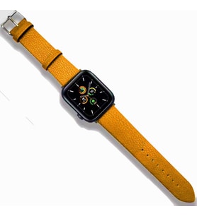 Apple Watch 10/11 42mm-38/40/41mm Kordon Deri Hermes Kordon 2/3/4/5/6/se/7/8/9 (Sarı)