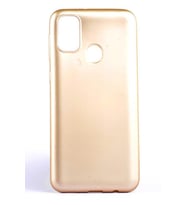 Galaxy M21 Kılıf Kamera Çıkıntılı Soft Silikon (Gold)