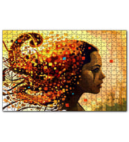 Cakapuzzle DijitalFigüratif Resim Üzgün Kadın Görseli  Puzzle Yapboz MDF (Ahşap) (255 Parça)