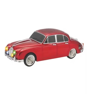 Klasik Araba Jaguar Mark II 1967 Model 10W Bluetooth Hoparlör Fm Radyo USB Tf Aux Destekli Speaker (Kırmızı)