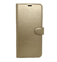 Vestel Venus E5 Cüzdanlı Kapaklı Kılıf Kartlıklı Standlı Kopçalı (Gold)