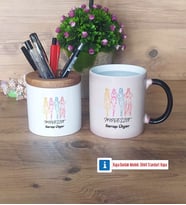 Modelist Kalemlik, Kupa Bardak T Kişiye Özel Hediye (Model 3)