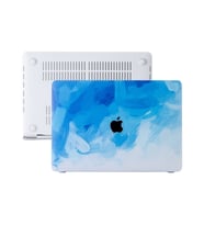 McStorey Macbook Air M2 ile Uyumlu Kılıf 2022 HardCase A2681 Paint02 (Açık Mavi)