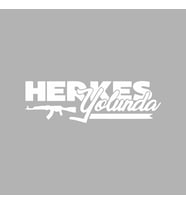 Herkes Yolunda AK-47 Araba Sticker siyah 20x7 CM (Beyaz)