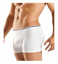 Berrak 1097 Erkek Likralı Esnek Boxer 2 Adet (Beyaz)