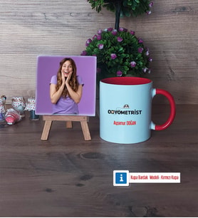 Odyometrist Fotoğraflı Dekoratif Taş, Kupa Bardak Beyaz Hediye (Model 2)
