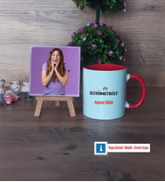 Odyometrist Fotoğraflı Dekoratif Taş, Kupa Bardak Beyaz Hediye (Model 2)