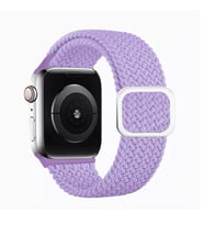 Apple Watch 10/11 42mm-38/40/41mm Kordon Örgü Kordon Örgü Tokalı Band 2/3/4/5/6/ (Lila)