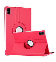 Microsonic Xiaomi Redmi Pad SE Kılıf 360 Dönerli Stand Deri Siyah (Koyu Pembe)