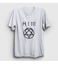 Presmono Unisex Sarı Logo Him T-Shirt 80630tt (Beyaz)