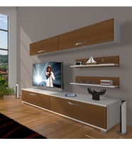 Decoraktiv Eko 5 Slm Std Tv Ünitesi Tv Sehpası (Beyaz - Ceviz)