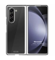 Microsonic Samsung Galaxy Z Fold 5 Kılıf Shell Platinum Şeffaf (Gümüş)