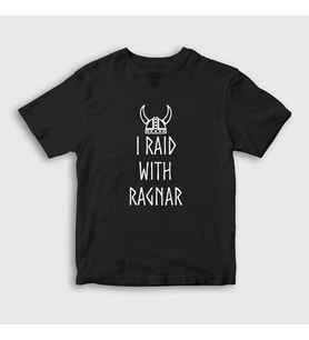 Presmono Unisex Çocuk Beyaz Raid Vikings T-Shirt 222511tt (Siyah)