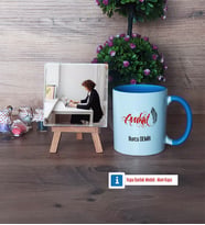 Avukat Fotoğraflı Dekoratif Taş, Kupa Bardak Beyaz Hediye (Model 4)