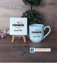 Paramedik Dekoratif Taş, Kupa Bardak Kırmızı Hediye (Model 4)