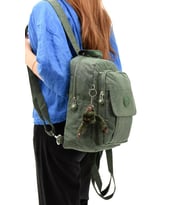 Body Bag Göğüs Çantası Sırt Çantası Çok Cepli Hafif Klinkır Kumaş Bady Bag Çok Cepli  30*22 Cm (Yeşil)