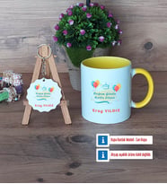 Doğum Günü Hediyesi Kupa Bardak Kırmızı ve Ahşap Anahtarlık Hediye (Model 6)