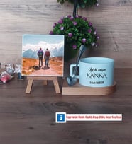 Kankaya Hediye Fotoğraflı Dekoratif Taş, Kupa Bardak Beyaz Hediye (Model 8)