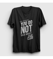 Presmono Unisex Beyaz Rule Film Dövüş Kulübü Fight Club T-Shirt 244530tt (Siyah)