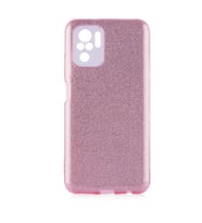 Xiaomi Poco M5S Kılıf Zore Shining Simli Silikon Kılıf (Rose)