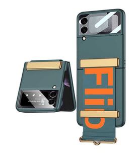 Samsung Galaxy Z Flip 3 Kılıf Flio Kıpta Kapak (Koyu Yeşil)